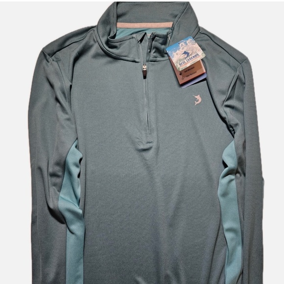 Reel Legends Pullover Shirt Mens Large Quarter Zip Performance Quick Dry UPF 40 - Picture 1 of 10